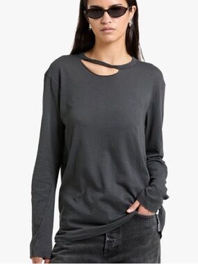 Philanthropy Dark Gray Long Sleeve Tee